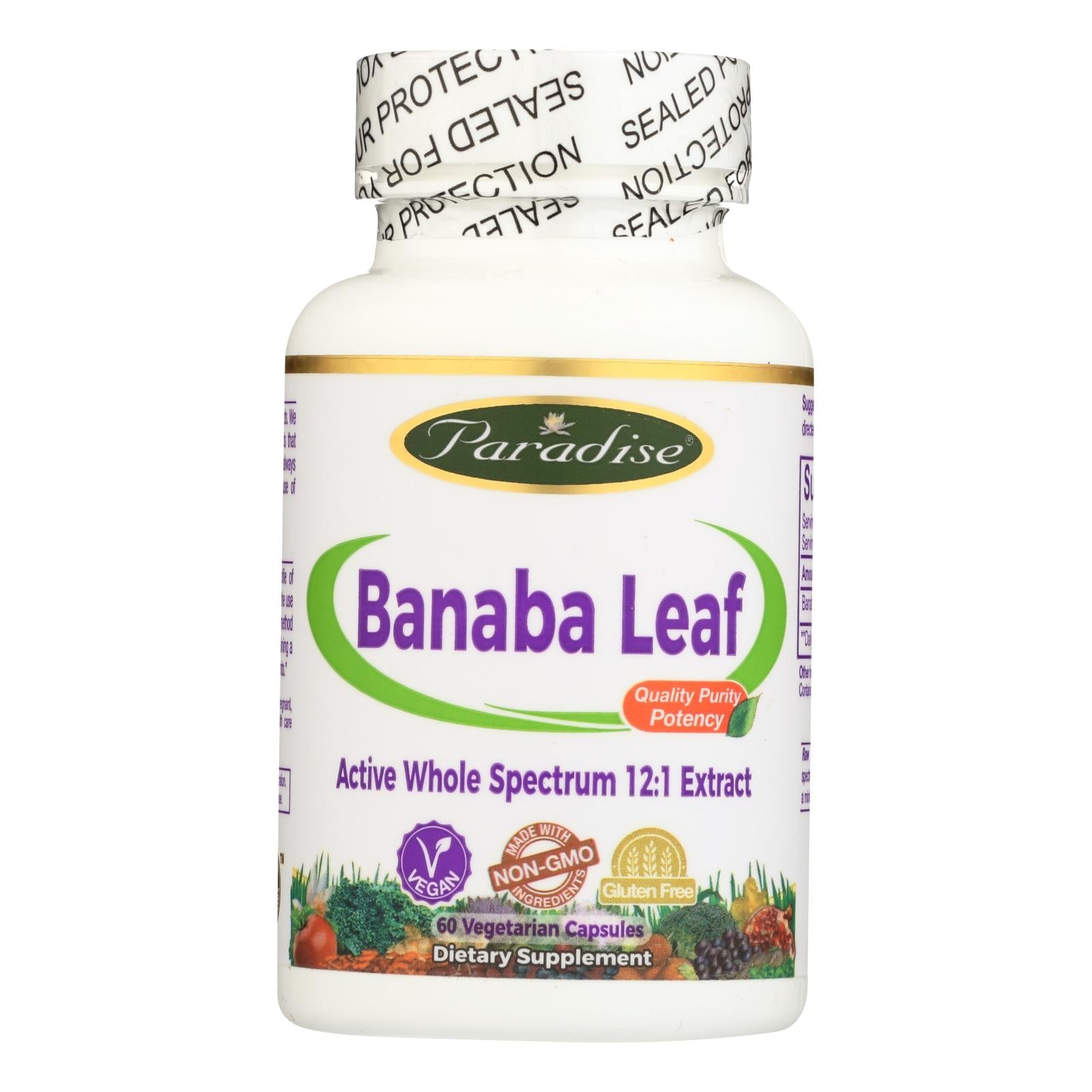 Paradise Herbs Banana Leaf VCaps 60-Count
