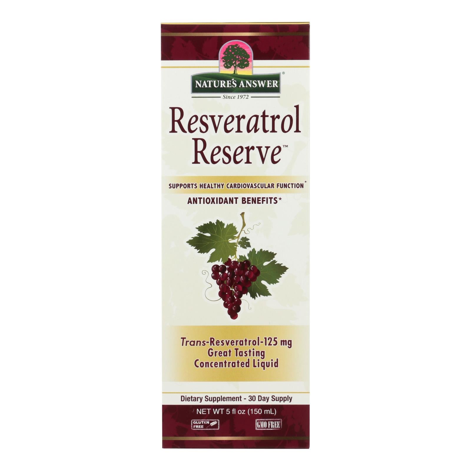 Nature's Answer Resveratrol Reserve Alcohol-Free Liquid Supplement (5 Fl Oz)