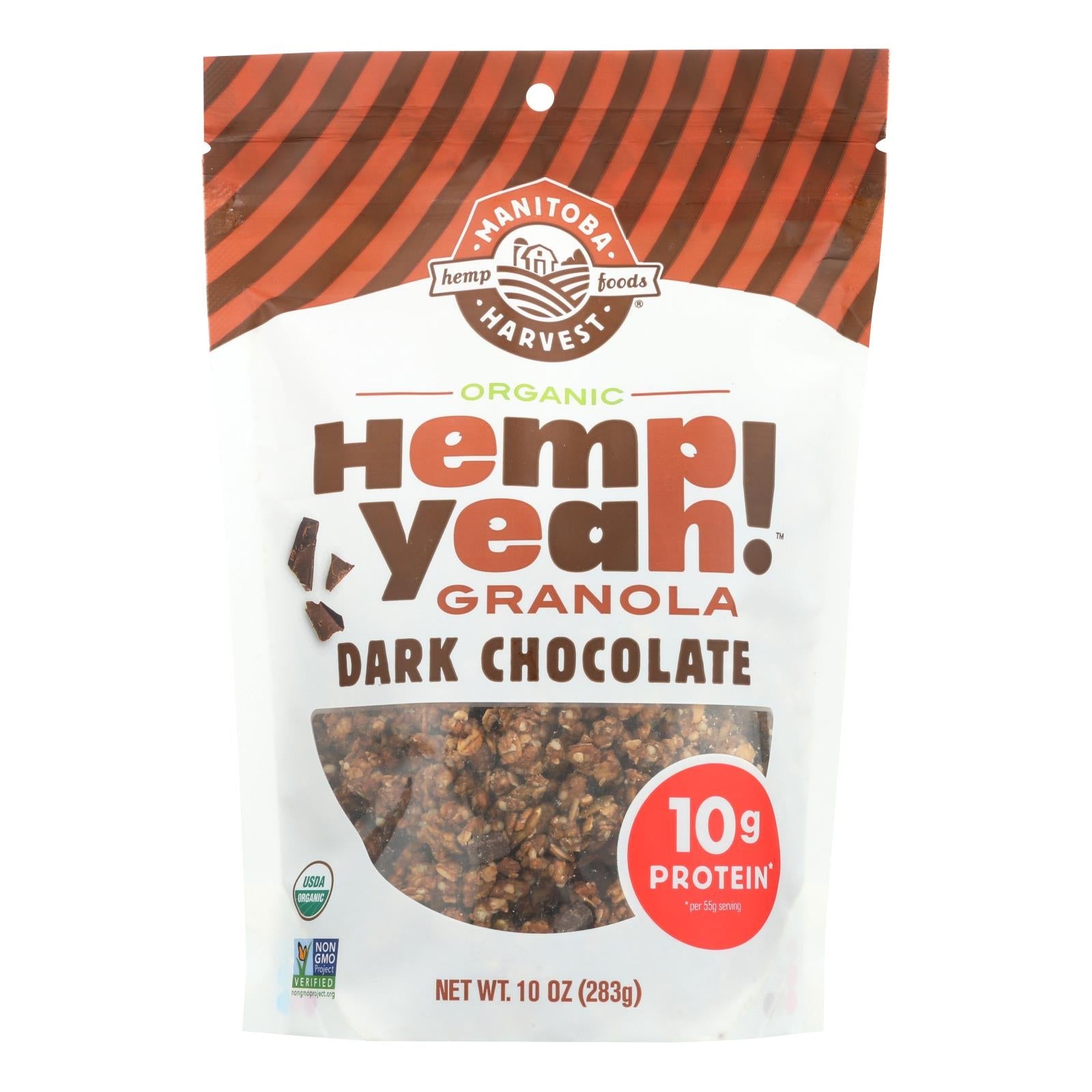 Manitoba Harvest Hemp Granola, Dark Chocolate, 10 oz, 6-Pack