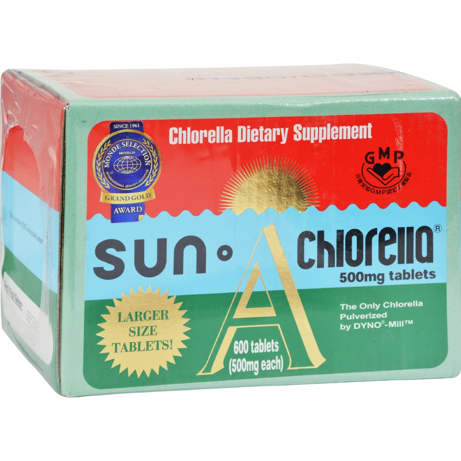 Sun Chlorella A - 500mg Tablets, 600 Count