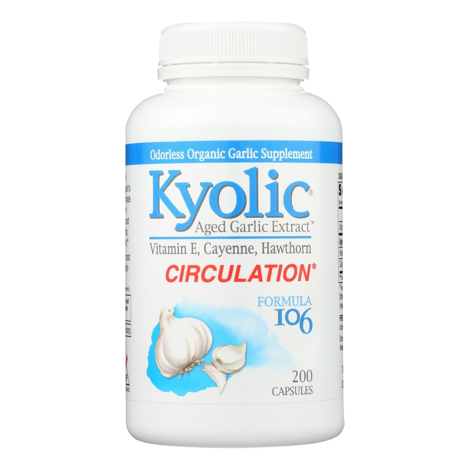 Kyolic Aged Garlic Extract Heart Health Supplement - 200 Capsules