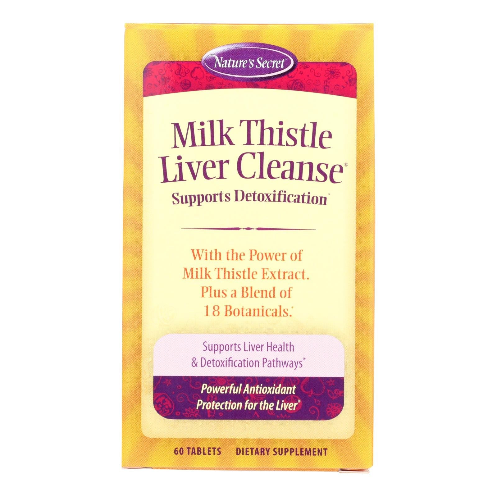 Nature's Secret Milk Thistle Liver Support Supplement (60 Tablets)