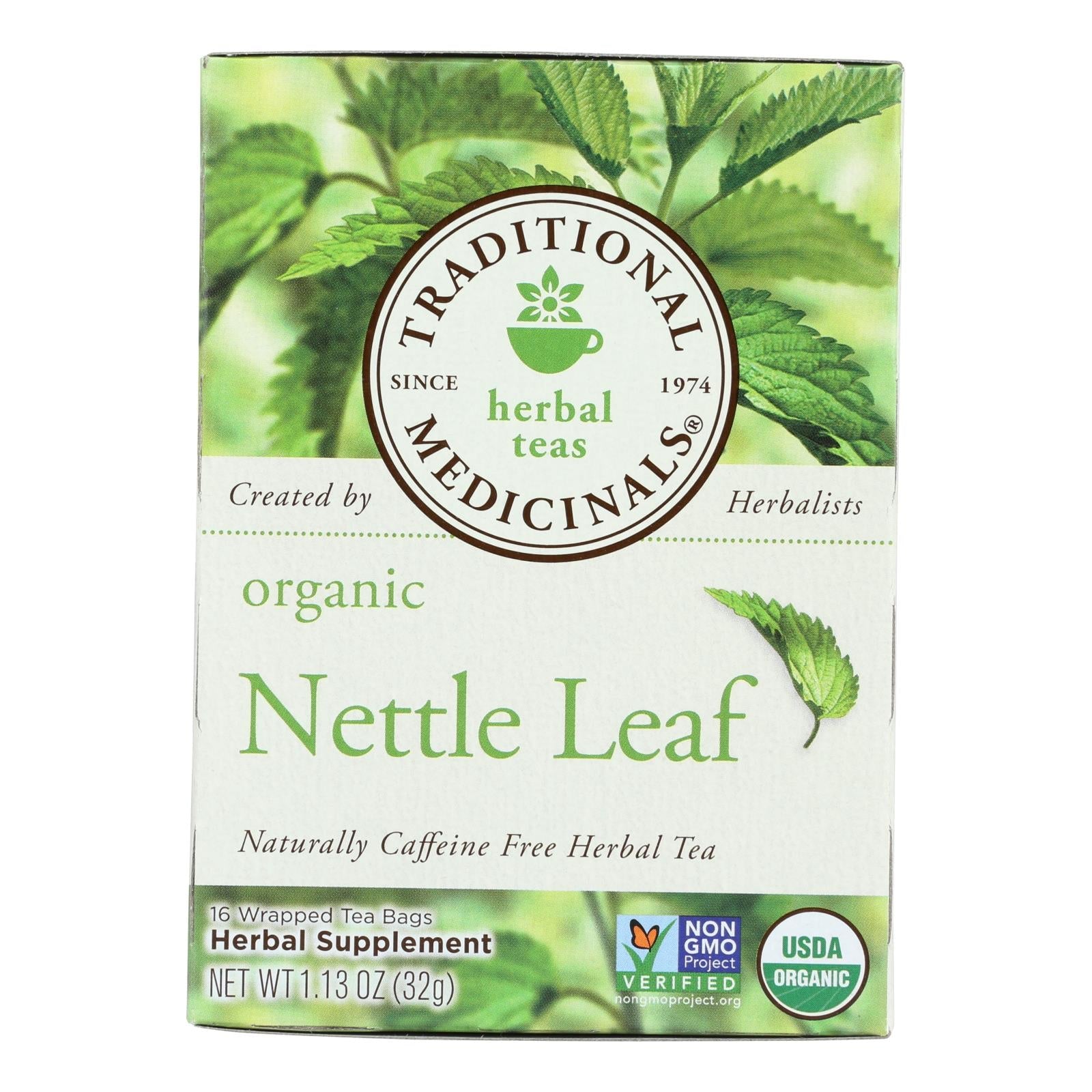 Traditional Medicinals Organic Nettle Leaf Herbal Tea, 6 x 16 Tea Bags