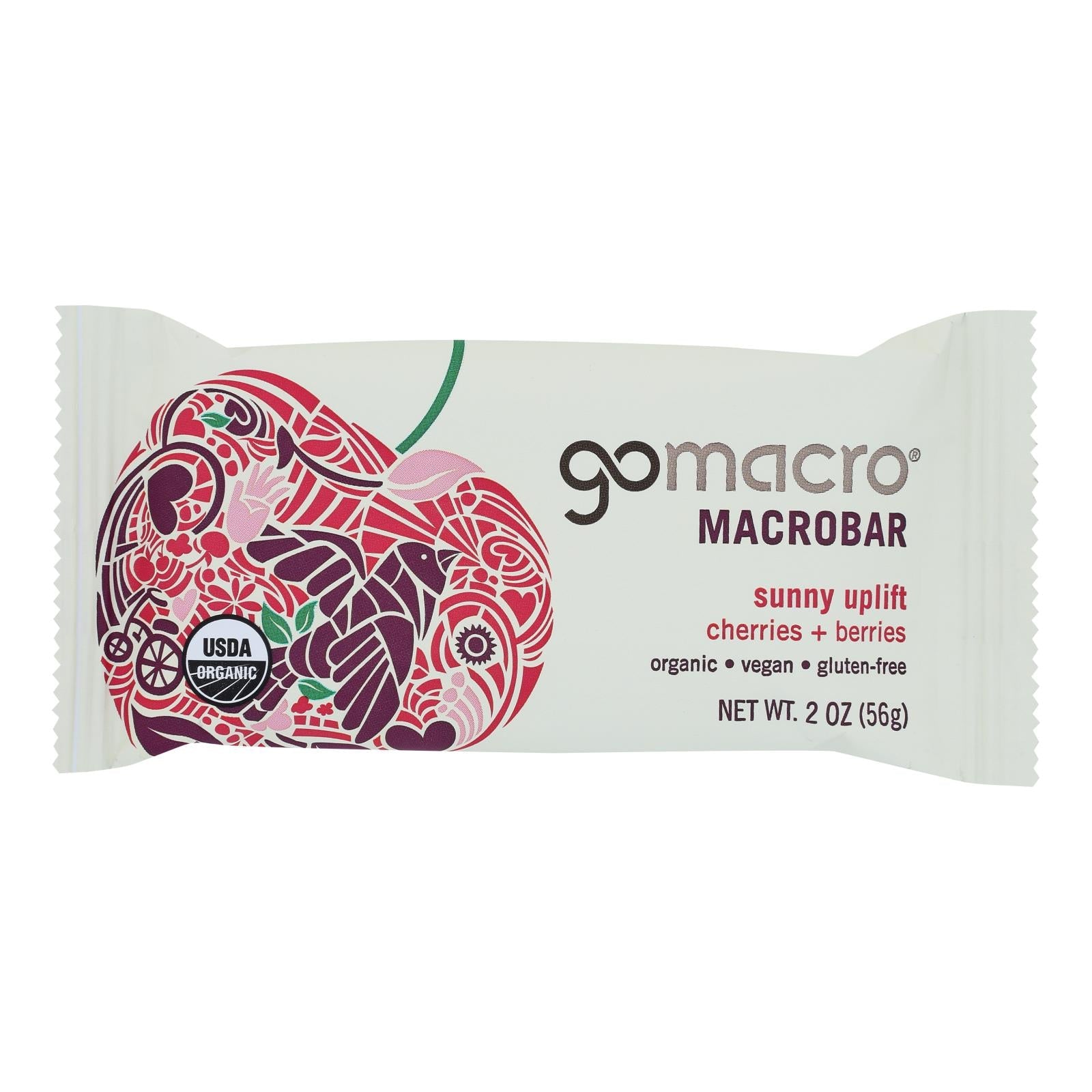 Gomacro Organic Macrobar - Cherries and Berries Variety Pack (12 x 2 Oz Bars)