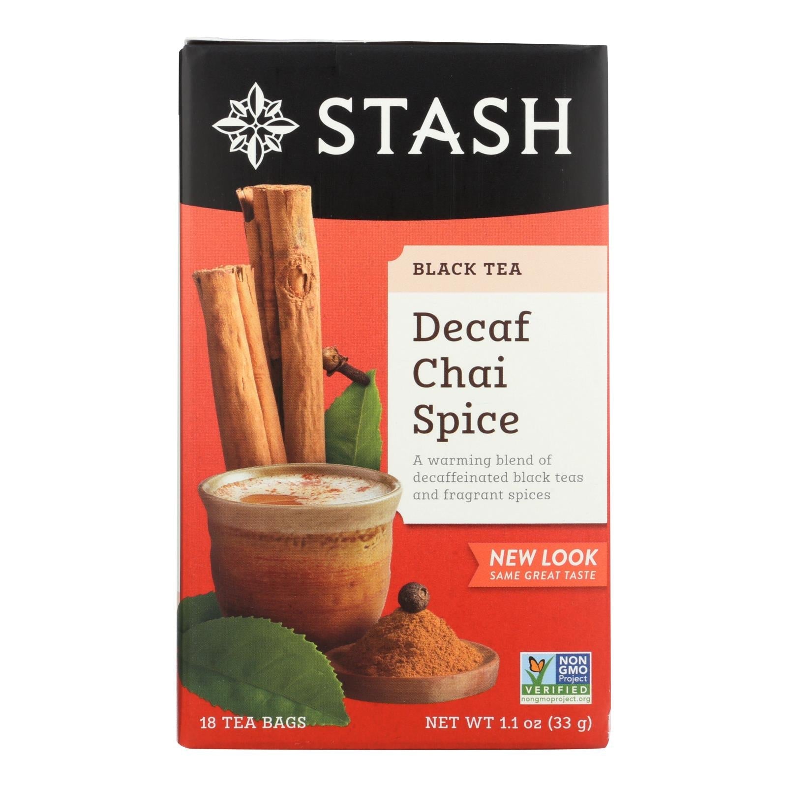 Stash Decaf Chai Spice Black Tea, 18 Count Tea Bags