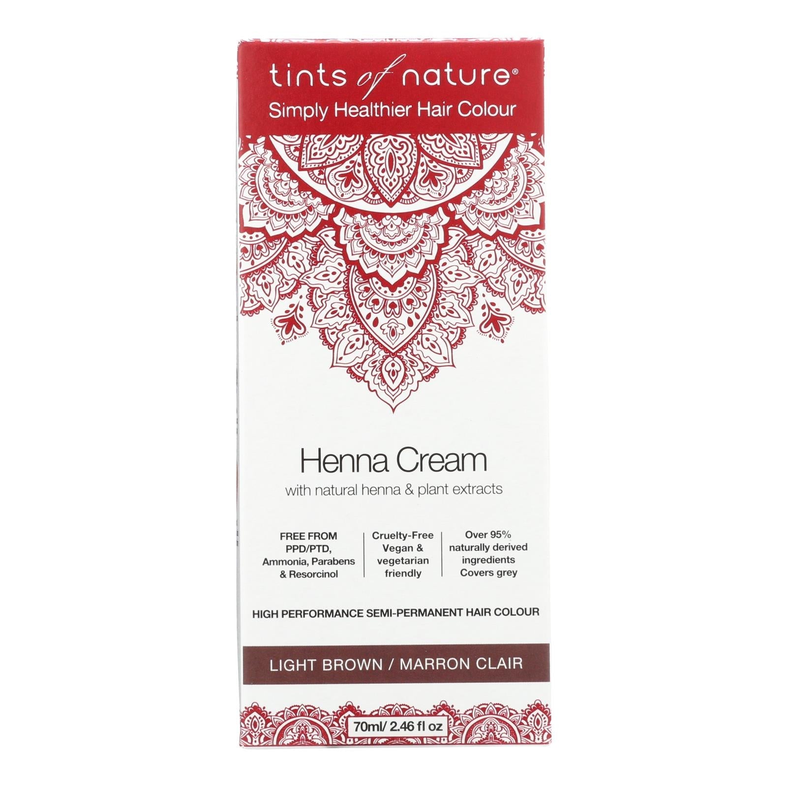 Tints of Nature Light Brown Henna Cream - 2.46 Fl Oz