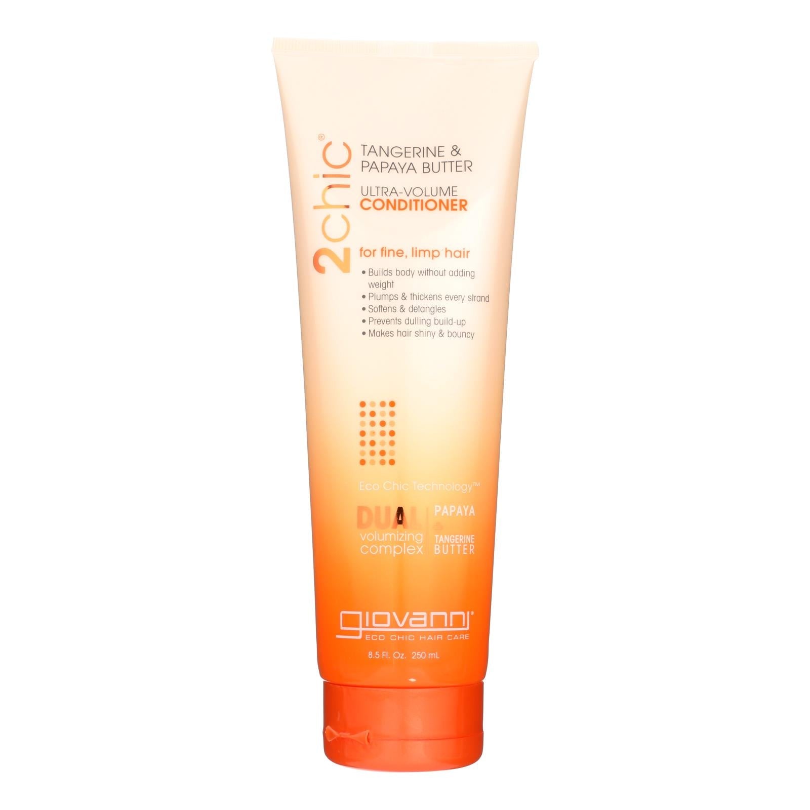 Giovanni 2chic Ultra-Volume Tangerine and Papaya Butter Conditioner - 8.5 Fl Oz