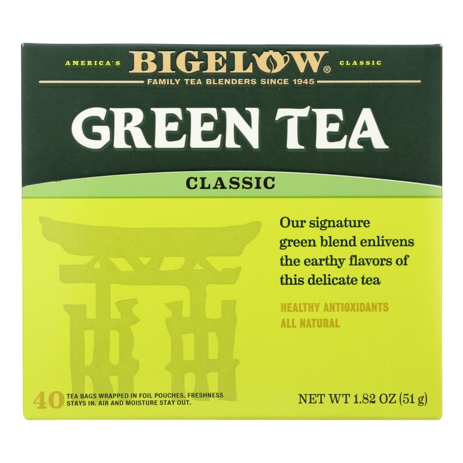 Bigelow Green Tea, Pack of 6, 40 Count