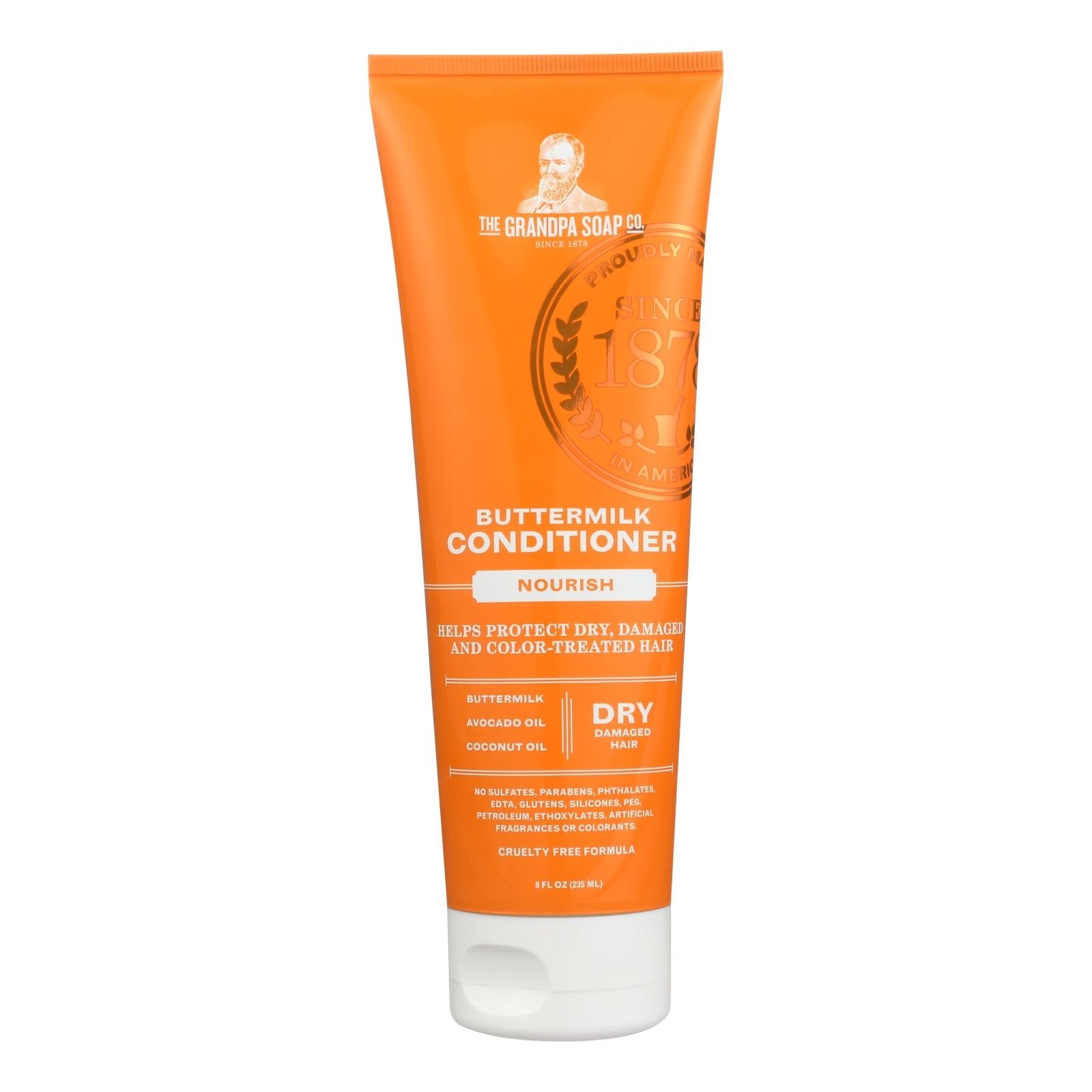 Grandpa's Buttermilk Conditioner for Silky, Nourished Hair (8 Fl Oz)