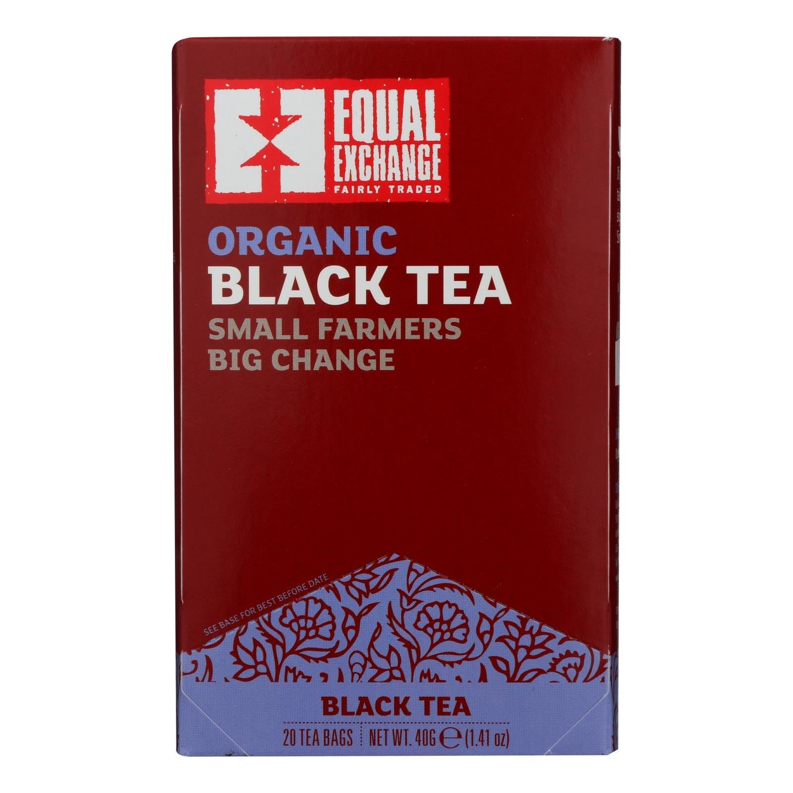 Equal Exchange Organic Black Tea, 6 Pack - 20 Tea Bags