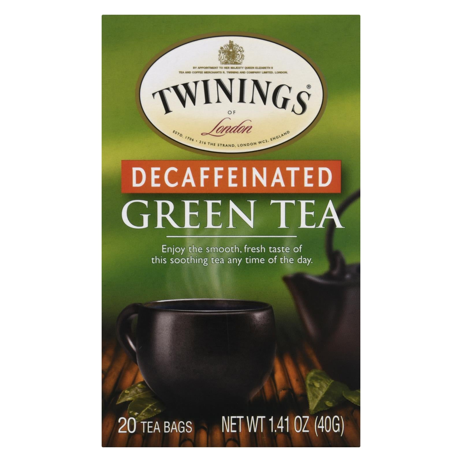 Twinings Decaffeinated Green Tea, 6 Count (20 Tea Bags)