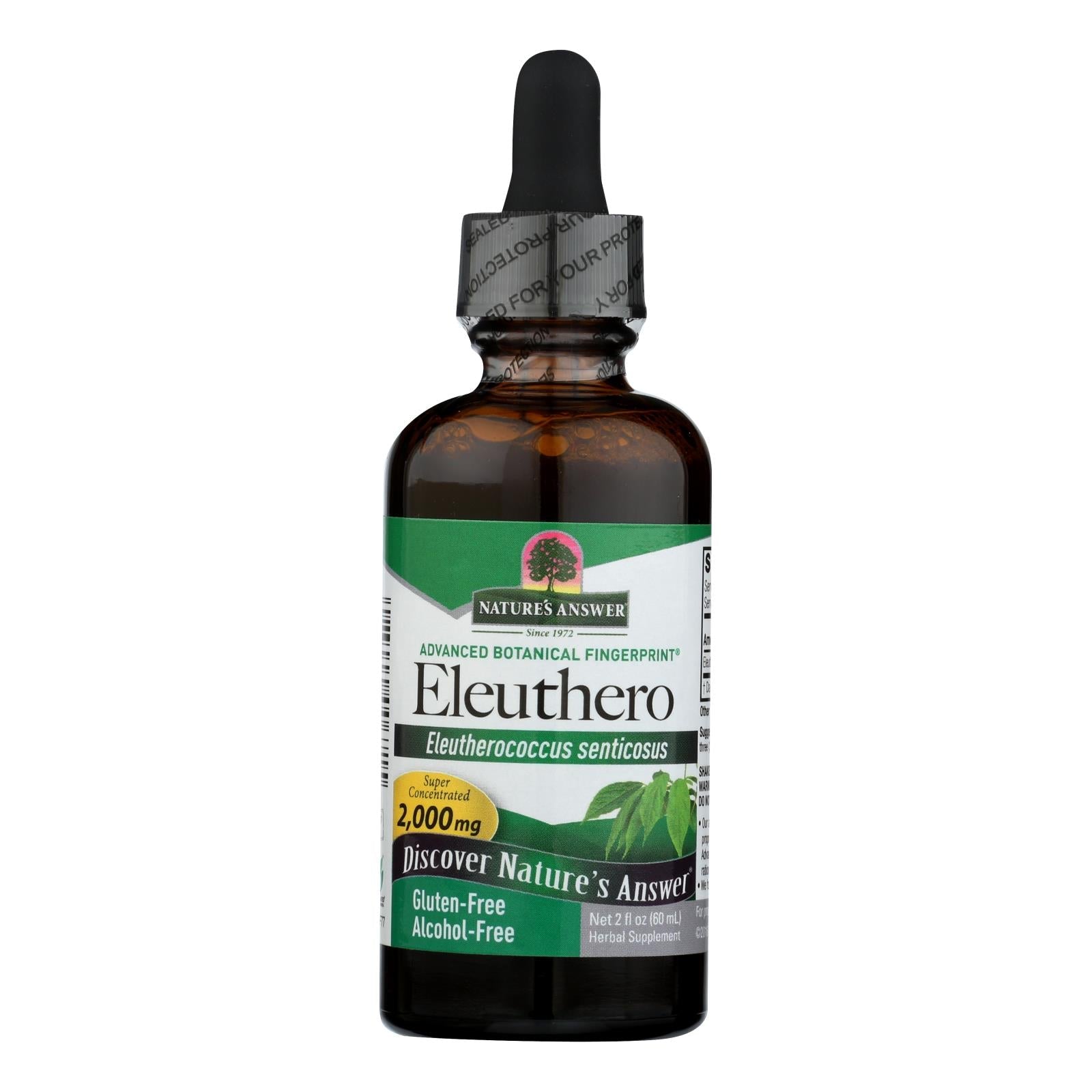 Nature's Answer Eleuthero Root Extract, Alcohol-Free - Potent Adaptogen - Boosts Energy and Vitality - 2 Fl Oz