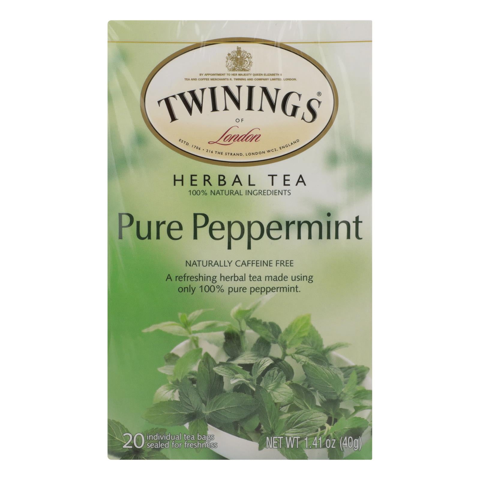 Twinings Jacksons of Piccadilly Pure Peppermint Tea (Pack of 6 - 20 Tea Bags)