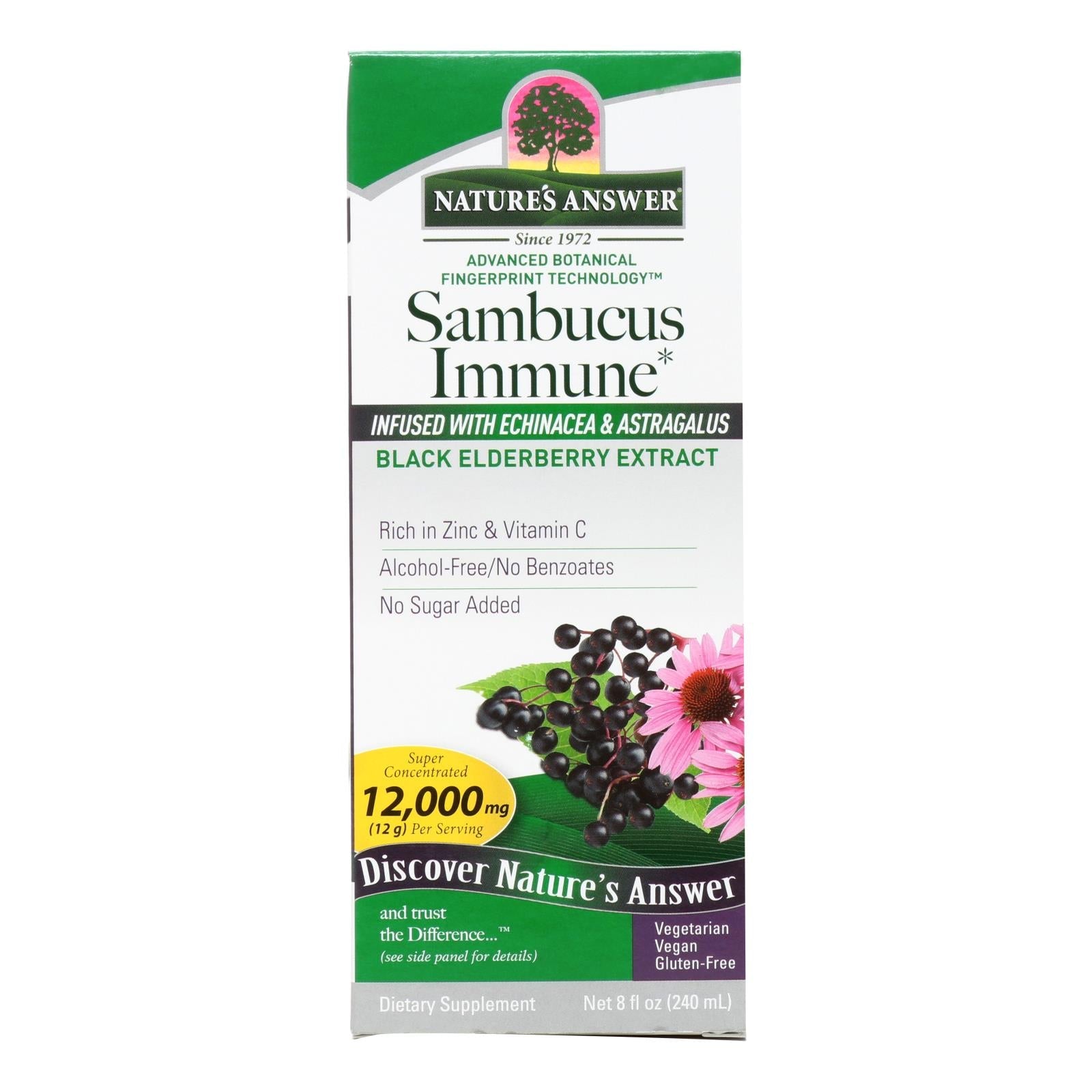 Elderberry Immune Support by Nature's Answer, 8 Fl. Oz.