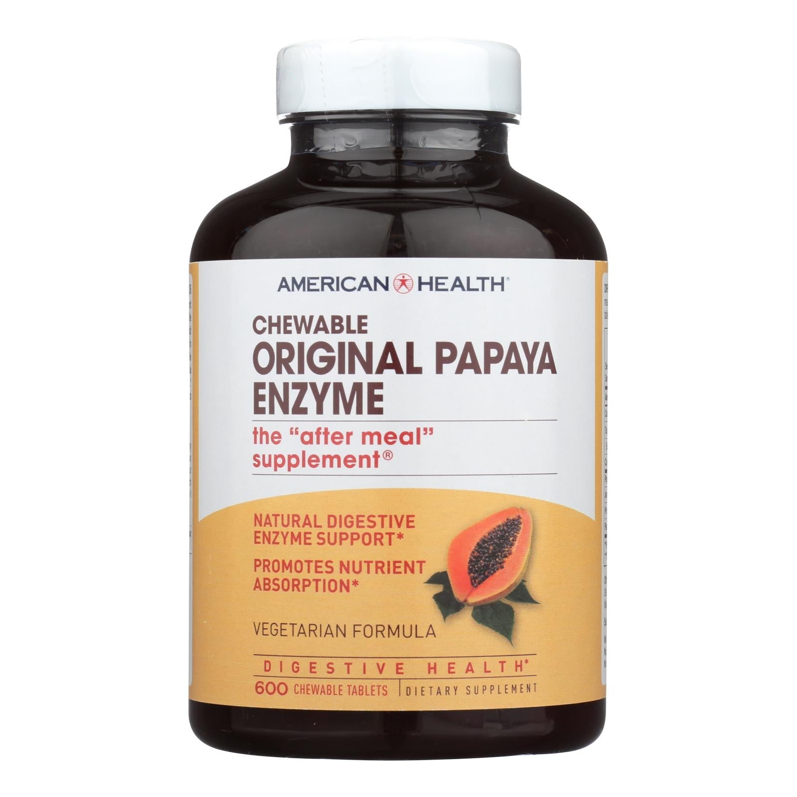 American Health Chewable Papaya Enzyme (600 Tablets)