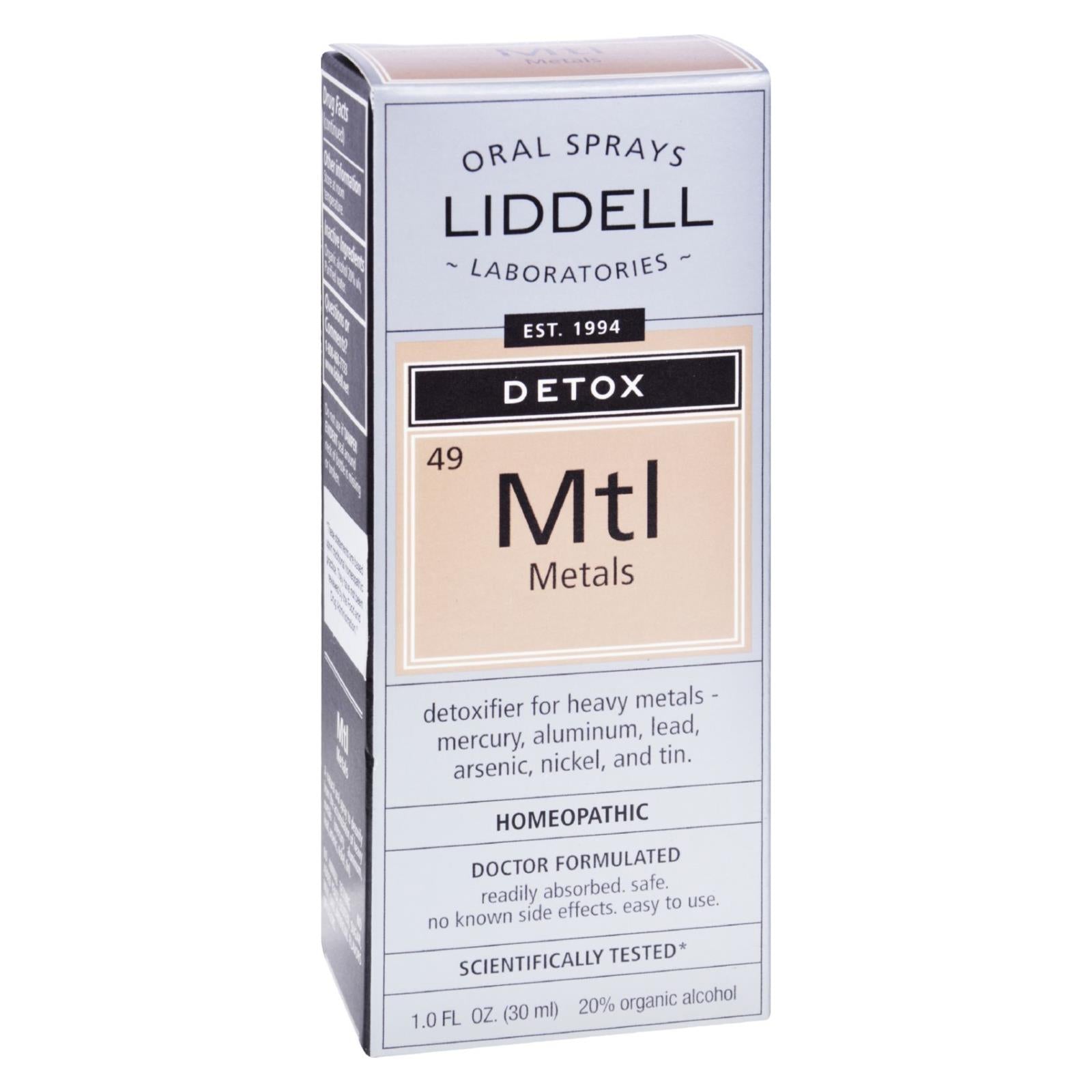 Liddell Anti-Tox Metals Homeopathic Spray (1 Fl Oz)