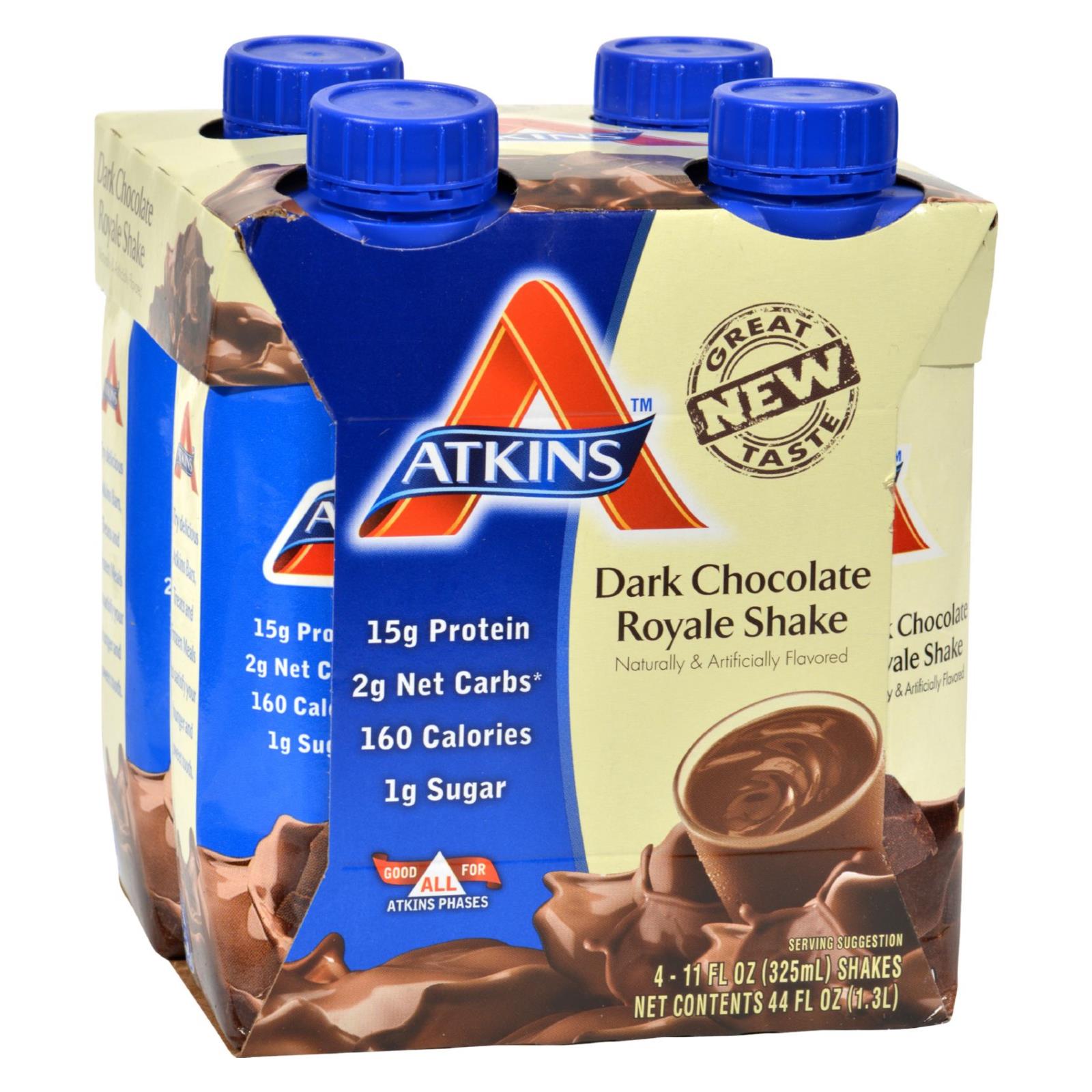 Atkins Advantage RTD Shake Dark Chocolate Royale, 11 Fl Oz (Pack of 4)