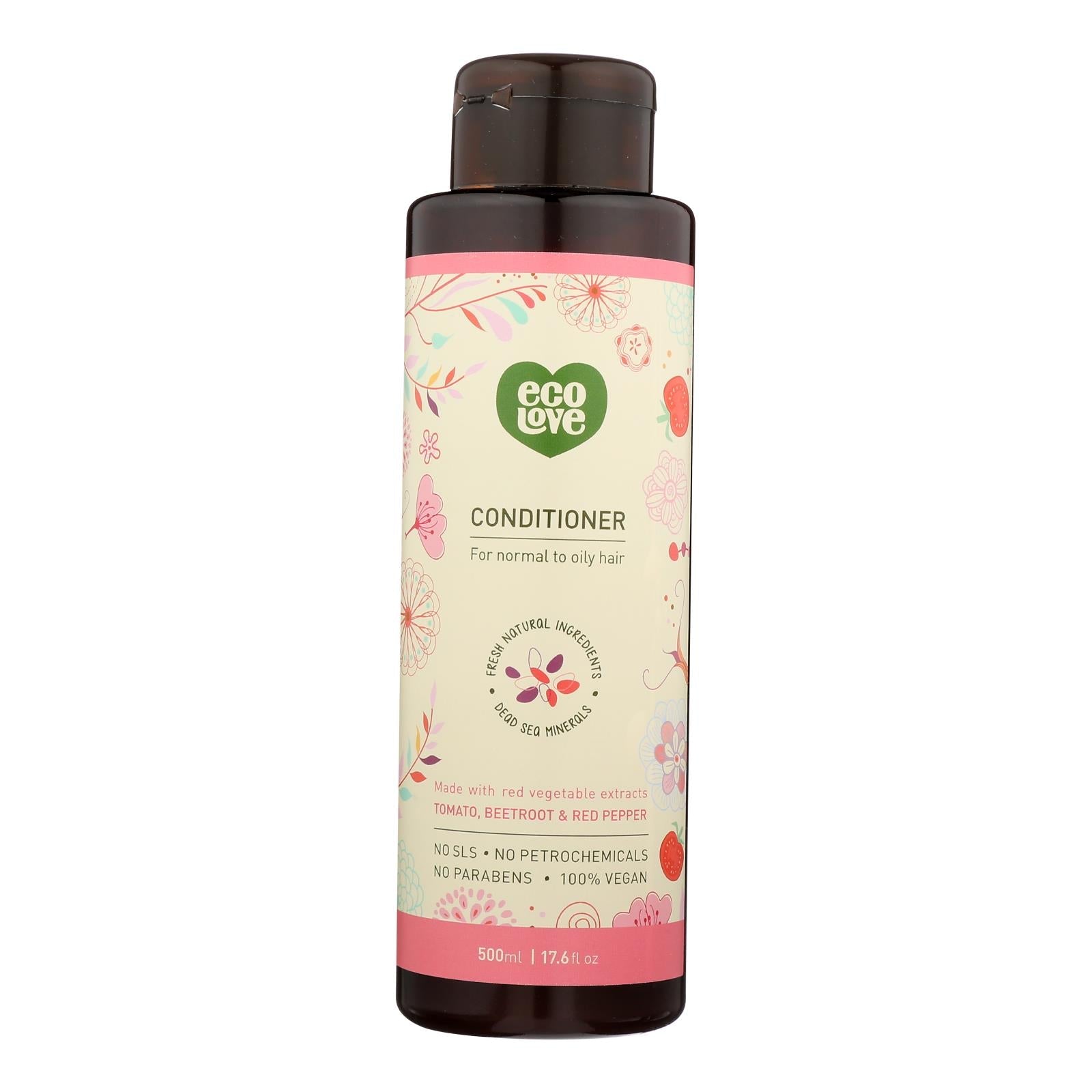 Ecolove Conditioner for Normal to Oily Hair | Red Vegetable Extracts | 17.6 Fl Oz