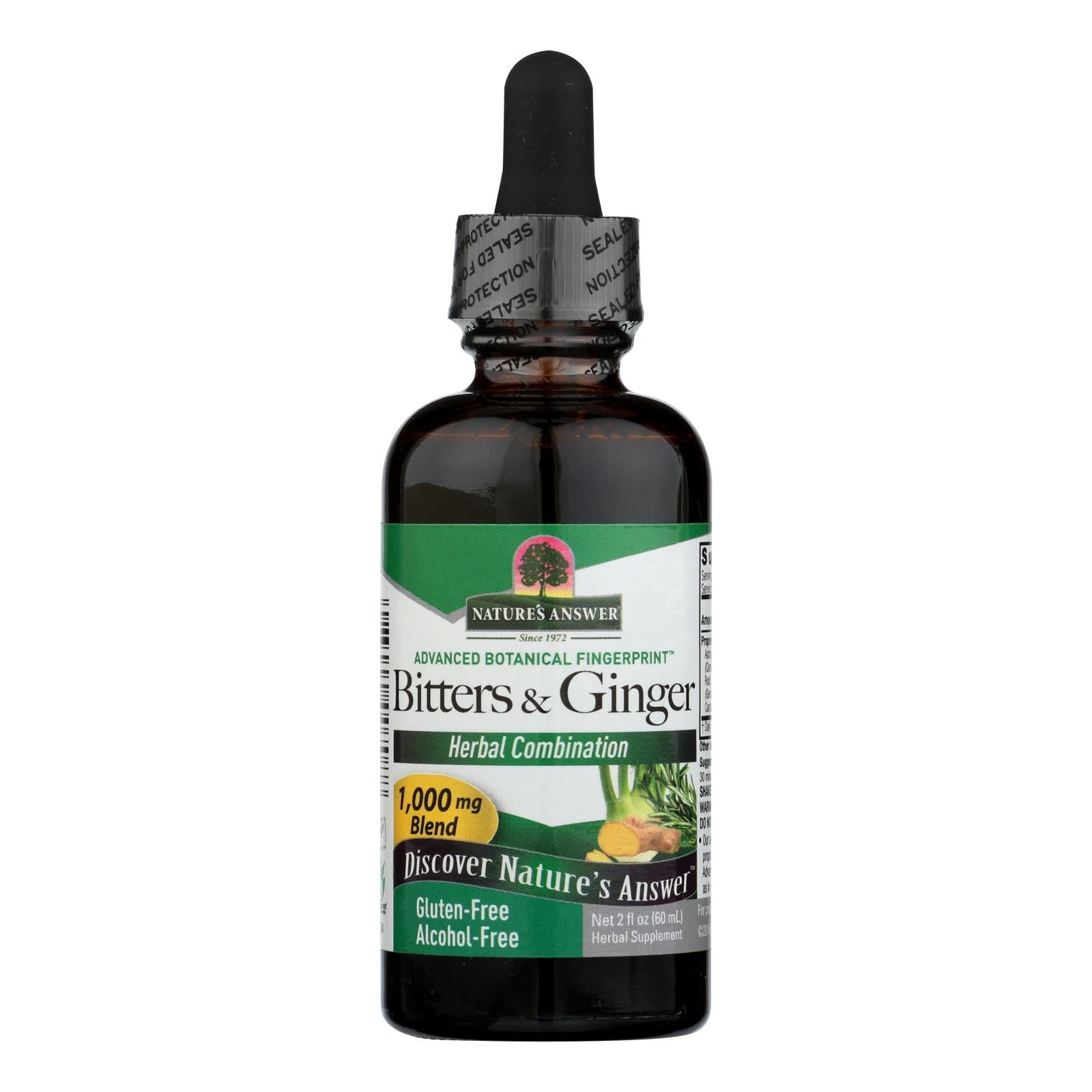 Nature's Answer Bitters with Ginger Alcohol-Free - 2 Fl Oz