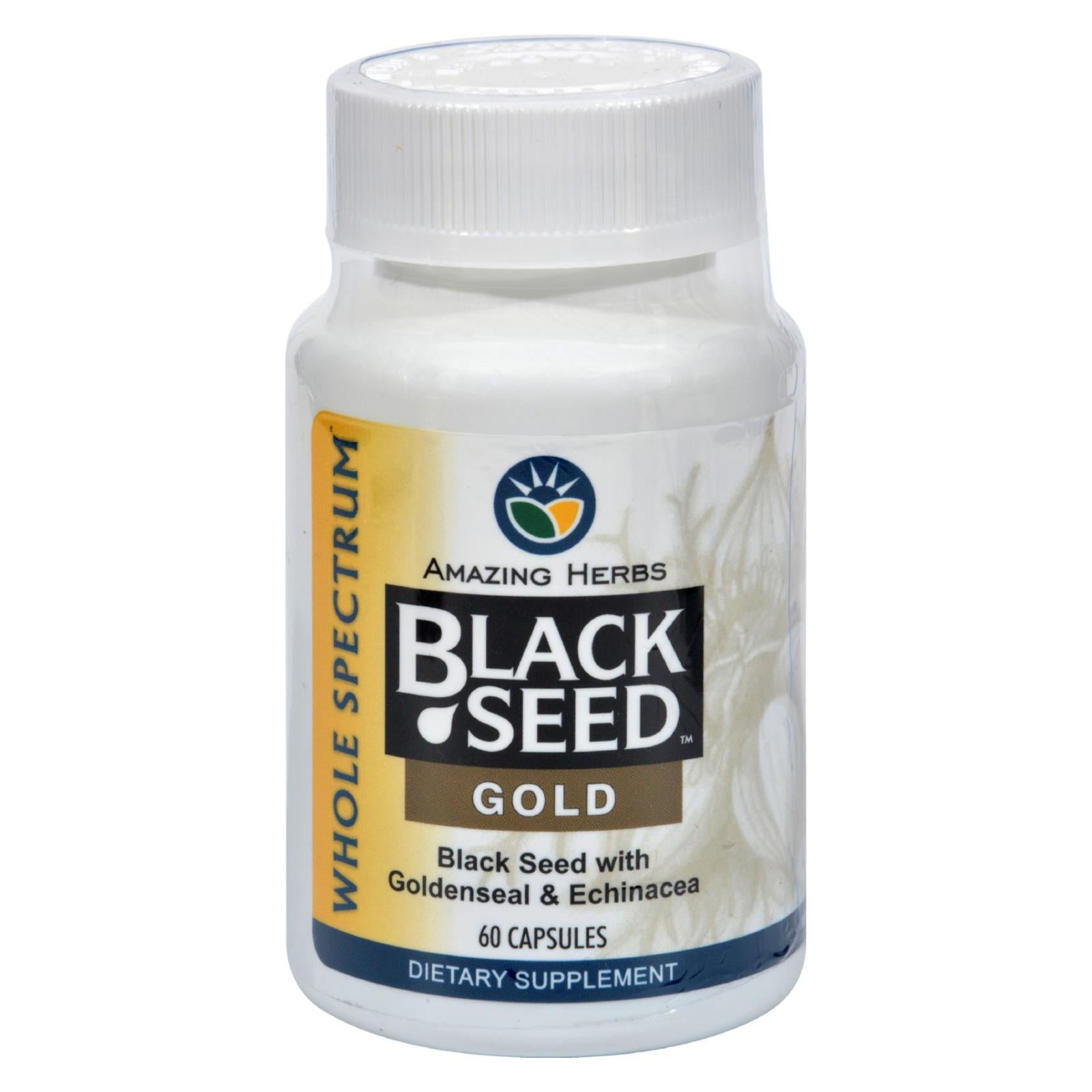Amazing Herbs Black Seed Gold Capsules, 60-Count