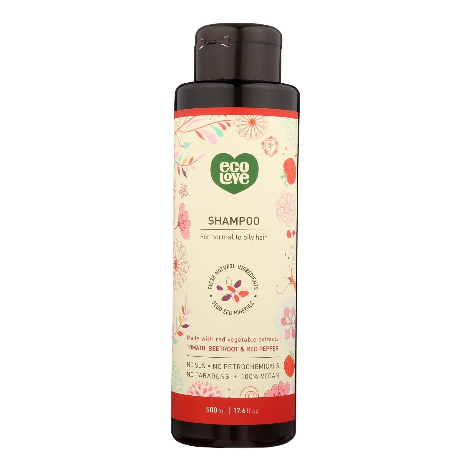 Ecolove Red Vegetables Shampoo for Normal to Oily Hair (17.6 Fl Oz)