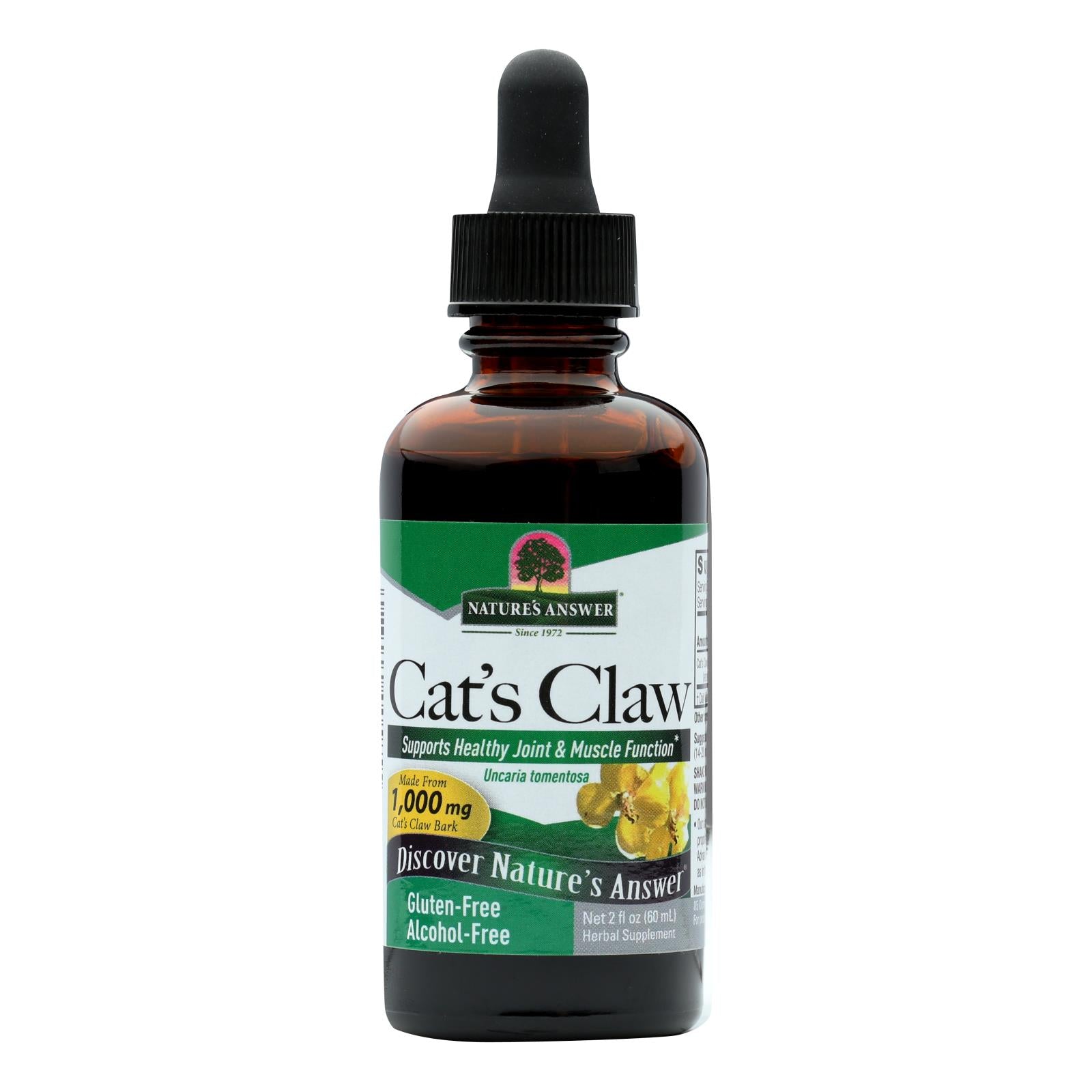 Nature's Answer Cat's Claw Inner Bark Alcohol-Free, 2 Fl Oz