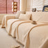 Natural Textured Linen Couch Cover, Breathable & Hypoallergenic Furniture Protector