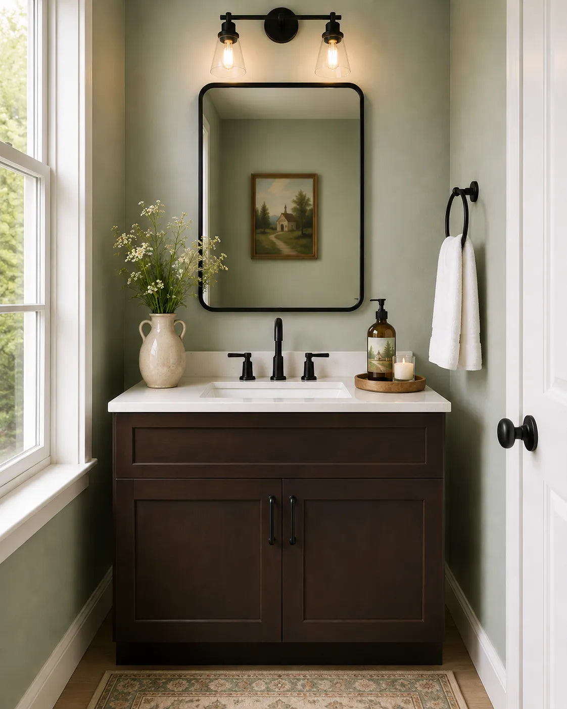 30 Inch Espresso Shaker Single Sink Bathroom Vanity