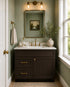30 Inch Espresso Shaker Single Sink Bathroom Vanity with Drawers on the Left