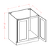 30 Inch White Shaker Full Height Door Vanity Sink Base Cabinet