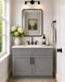 30 Inch Grey Shaker Single Sink Bathroom Vanity