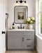 30 Inch Grey Shaker Single Sink Bathroom Vanity with Drawers on the Right