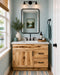 30 Inch Hickory Shaker Single Sink Bathroom Vanity with Drawers on the Right