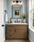 30 Inch Natural Shaker Single Sink Bathroom Vanity with Drawers on the Right