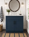 30 Inch Navy Blue Shaker Single Sink Bathroom Vanity