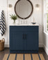 30 Inch Navy Blue Shaker Single Sink Bathroom Vanity