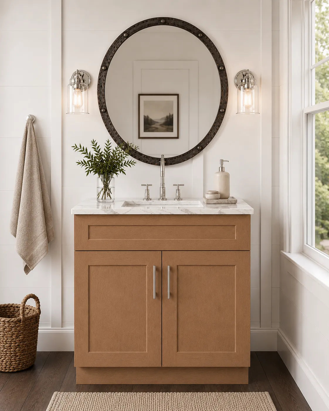30 Inch Toffee Shaker Single Sink Bathroom Vanity