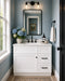30 Inch White Shaker Single Sink Bathroom Vanity with Drawers on the Right