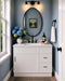 30 Inch White Slim Shaker Single Sink Bathroom Vanity with Drawers on the Right