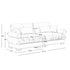 Modern Oversize Sofa With Cloud Like Comfort, Featuring Waist And Throw Pillows