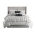 7 Piece Tufted Comforter Set Grey Queen