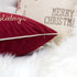 Red Velvet Holiday Pillow with Gold Embroidery - Red