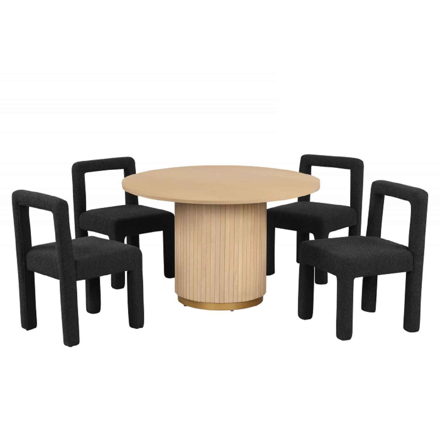 Dining Chairs With Square Open Back (Set of 2)