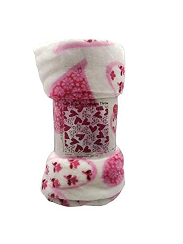 Decor & More Amor Eterno Be Mine Love Collection Valentine's Day Heart Ultra Plush Throw Blanket (50