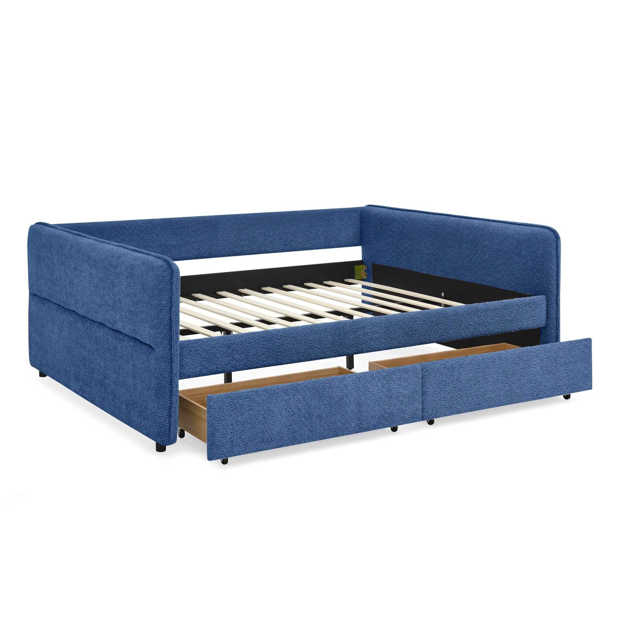 Upholstered Daybed & 2 Drawers