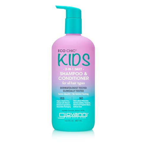 Giovanni Kids 2-in-1 Shampoo and Conditioner, 16.5 fl oz