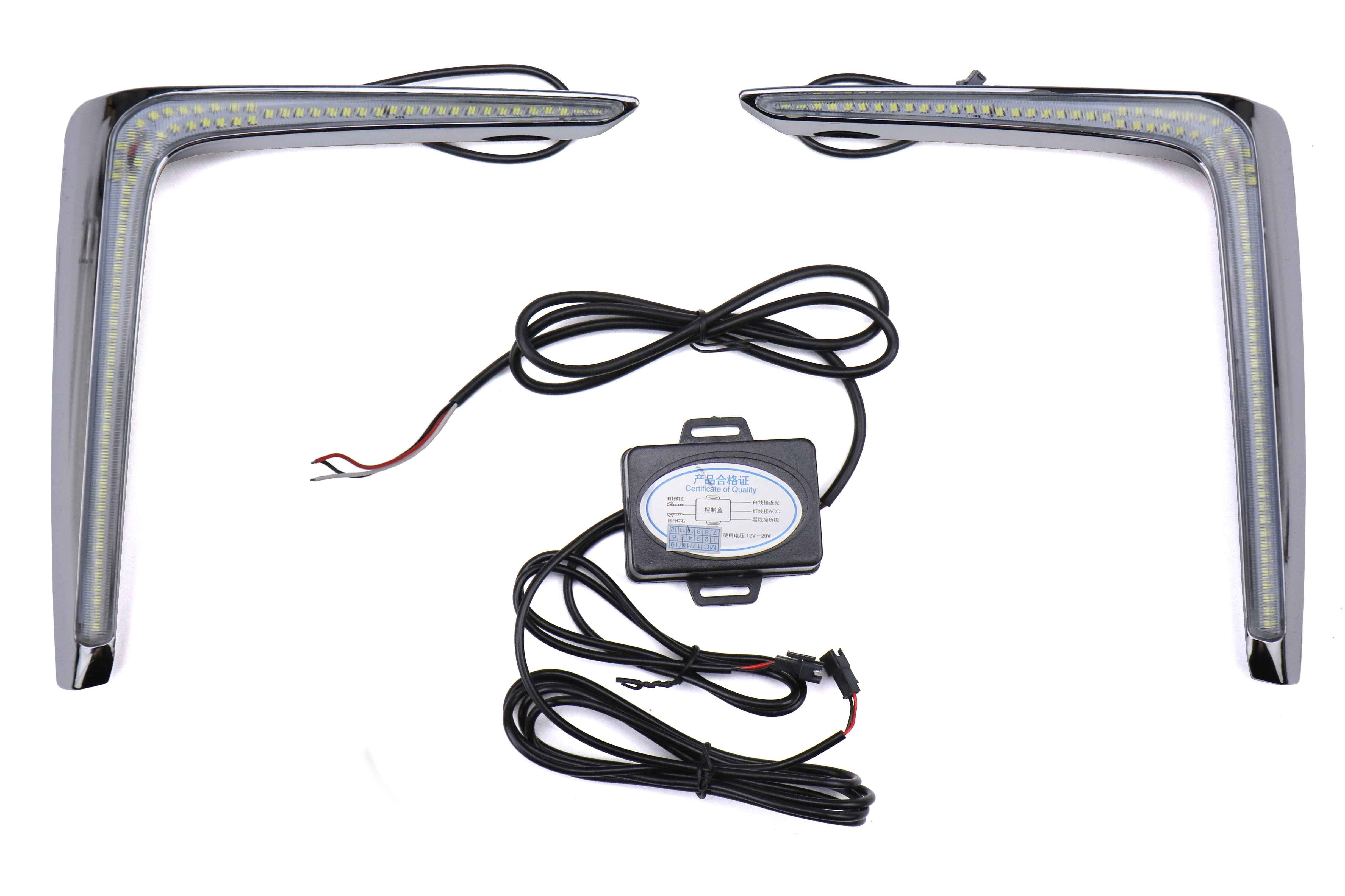 OLM GCS LED DRL Fog Light Bezel Inserts - 2016-2017 Subaru Crosstrek