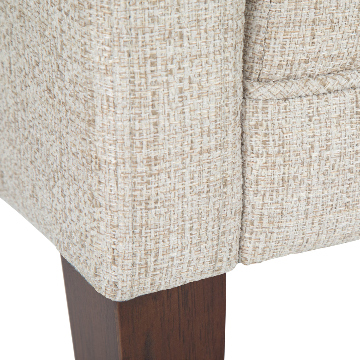 Platinum Upholstered Bench with Solid Wood Frame - Parris