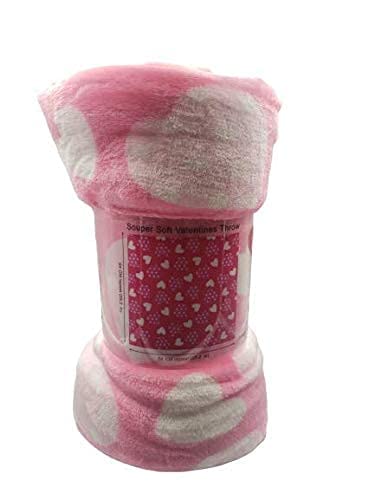 Decor & More Amor Eterno Be Mine Love Collection Valentine's Day Heart Ultra Plush Throw Blanket (50
