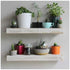 Urban Legacy Reclaimed Barnwood Planks | Floating Shelves for Wall w/Flush Mount Shelf Bracket Set Included | Set of 2 (White Wash, 18"x 7"x 2")